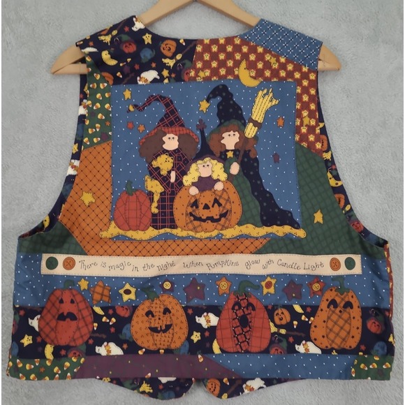 Womens Holiday Vests Lot Christmas Halloween Handmade SZ L/XL - Picture 11 of 16